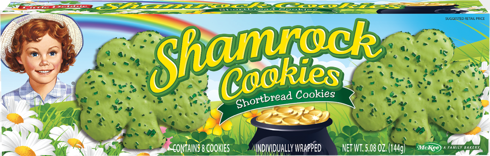 Shamrock Cookies Little Debbie Nutty Bars Spring 10 Bars 756 Oz, Adult, Person, Woman, Female Png