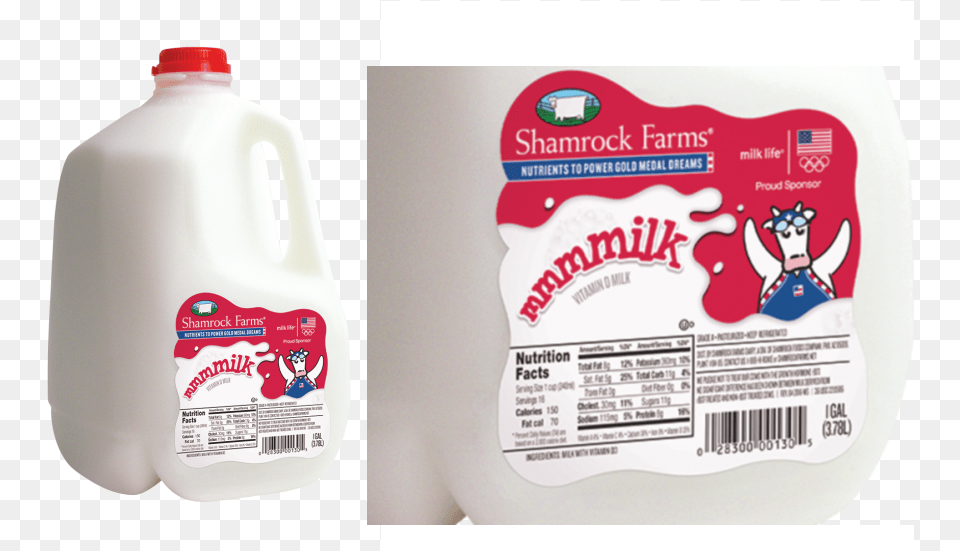 Shamrock Farms Olympic Rings Dairy Foods Shamrock Farms Whole Milk, Beverage, Food, Bottle, Shaker Png Image