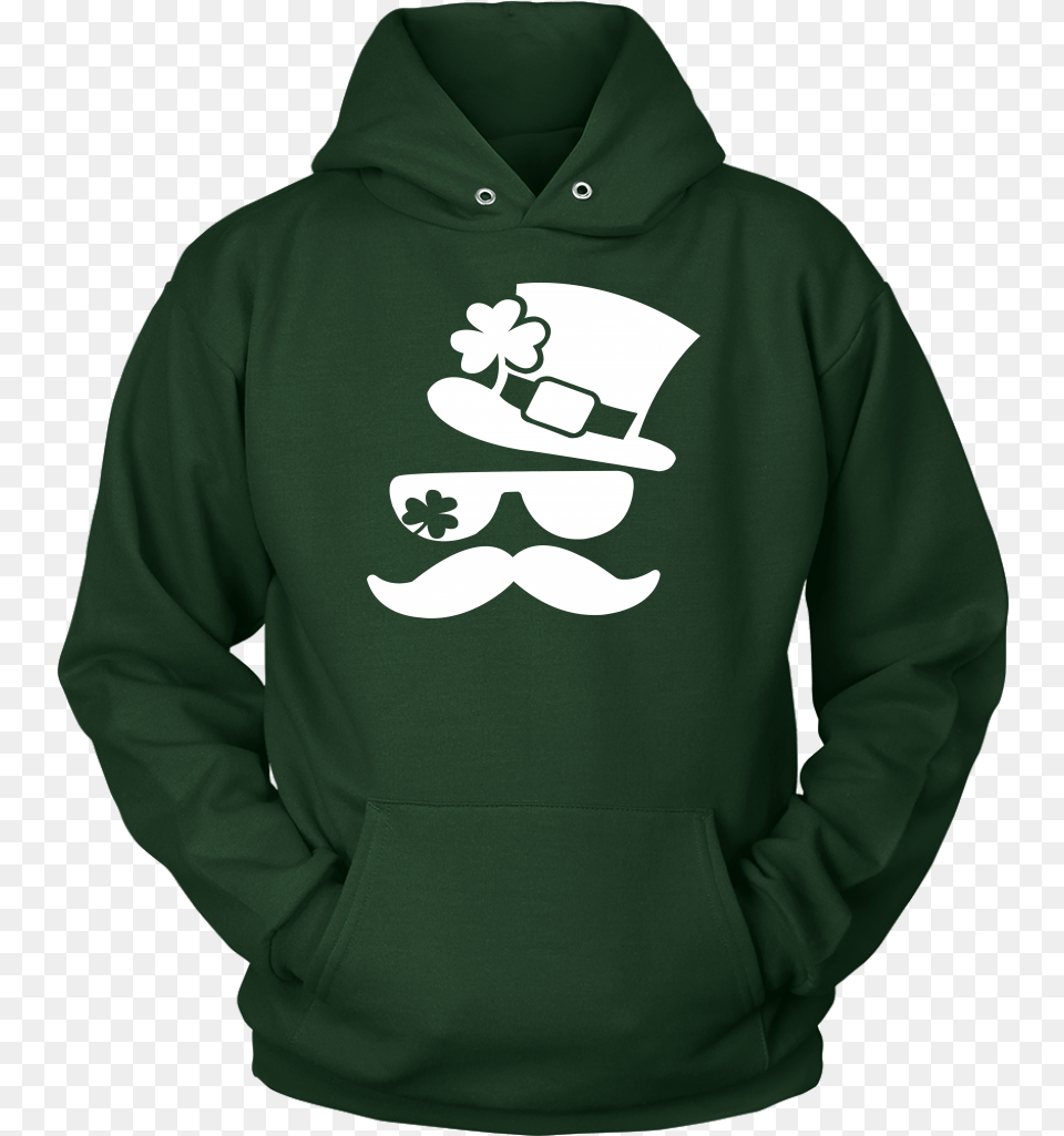 Shamrock Leprechaun Hat Beard Funny Irish St Patricks Sweatshirt, Clothing, Hoodie, Knitwear, Sweater Png
