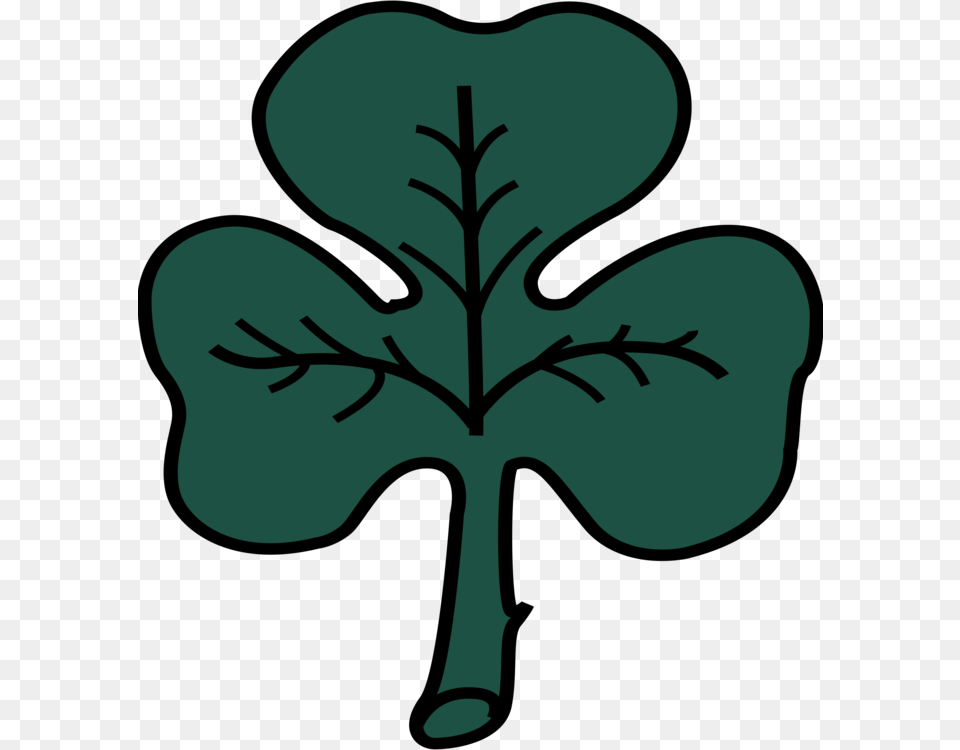 Shamrock Saint Patricks Day Flag Of Montreal Four Leaf Clover, Plant, Stencil, Herbal, Herbs Free Png