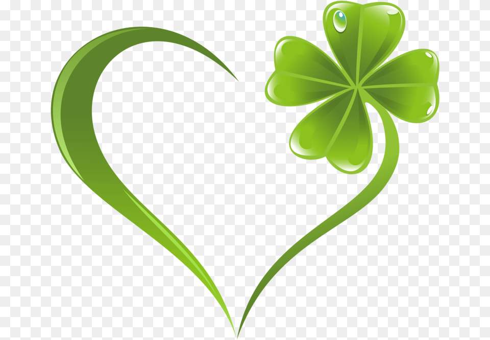 Shamrock Symbol For Facebook Heart Four Leaf Clover Tattoo, Green, Plant, Art, Floral Design Png Image