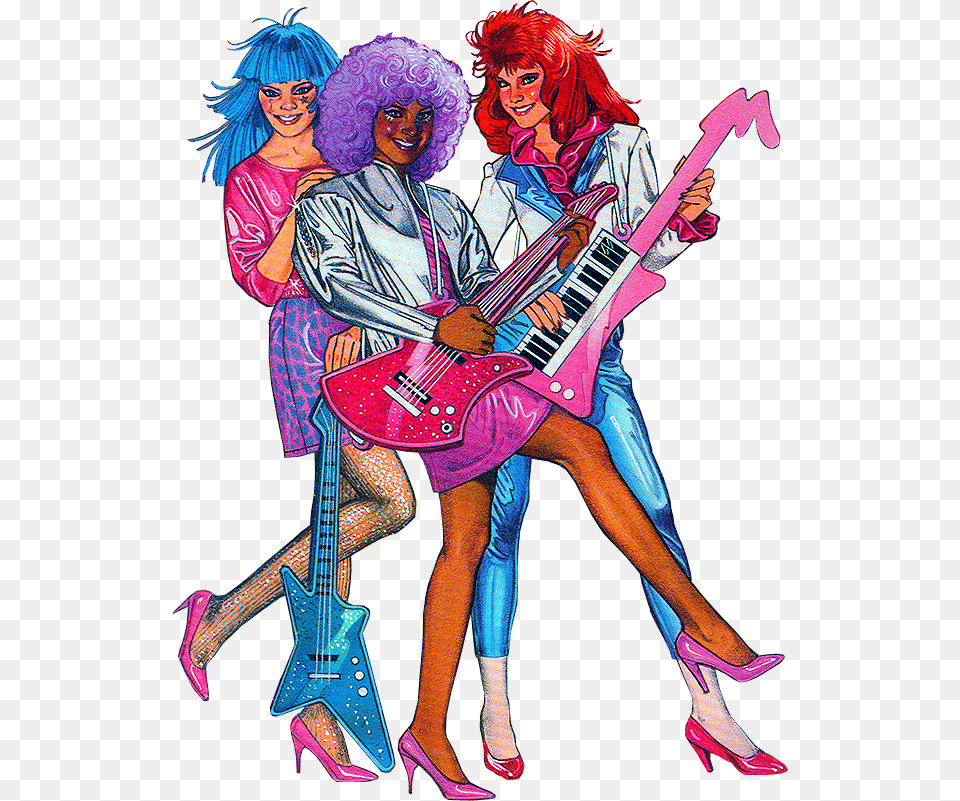 Shana 1st Edition Jem And The Holograms Artwork, Person, Guitar, Musical Instrument, Adult Free Png Download