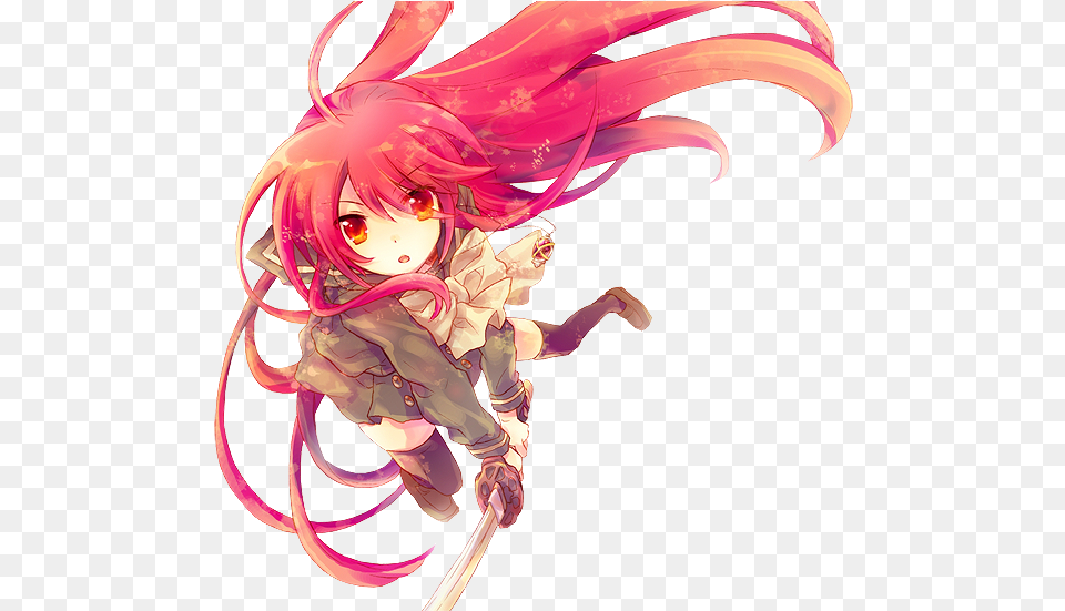Shana Render By Hikariluna D3khe9k Young Red Haired Anime Girl, Book, Comics, Publication, Person Free Transparent Png