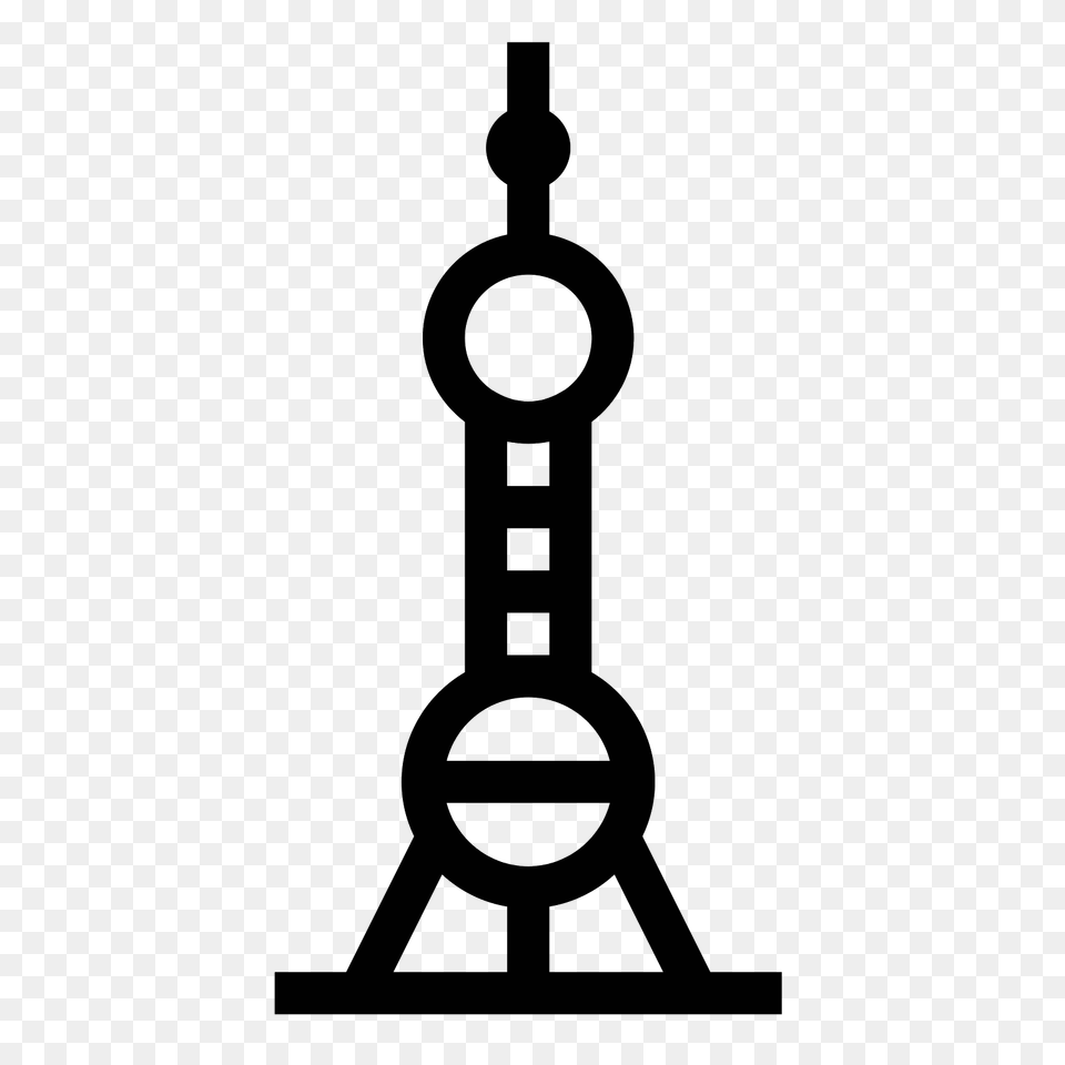 Shanghai Pearl Tower Icon, Gray Free Transparent Png