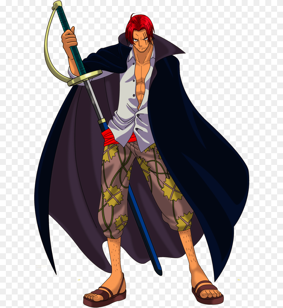 Shanks One Piece, Book, Comics, Weapon, Sword Free Png