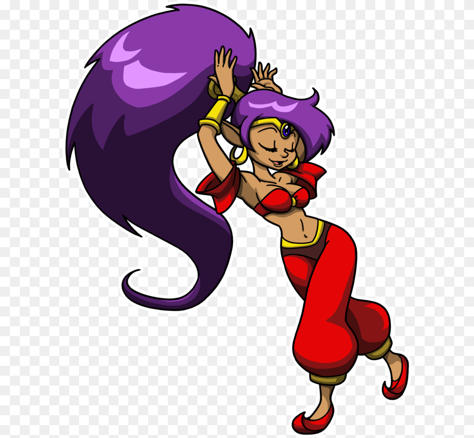 Shantae Dancing By Latecustomer Clipart Shantae Dance, Book, Comics, Publication, Purple Free Transparent Png