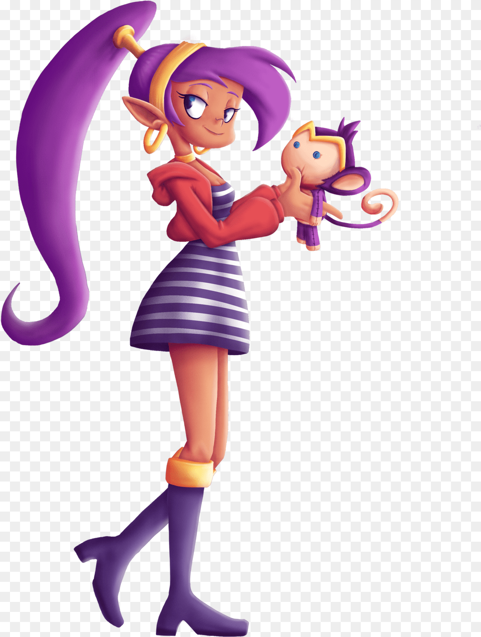 Shantae In Casual Clothing Drawing, Purple, Book, Comics, Publication Free Transparent Png