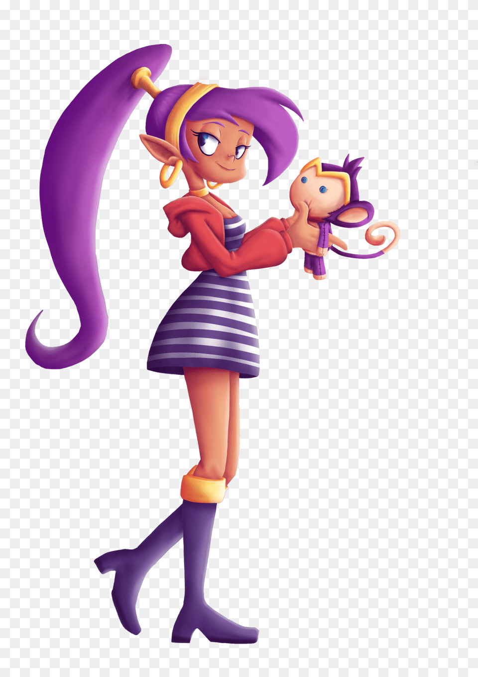 Shantae In Casual Clothing I Also Made A Speed, Purple, Book, Publication, Comics Free Png Download