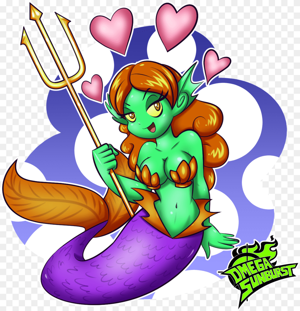 Shantae Mermaid Monster By Omegasunburst Shantae And The Pirate39s Curse Mermaid Enemies, Book, Comics, Face, Head Free Png Download