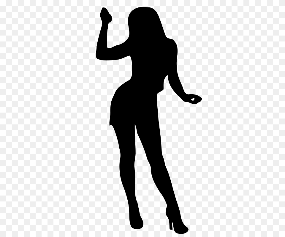 Shaow Clipart Female Body, Gray Free Png Download