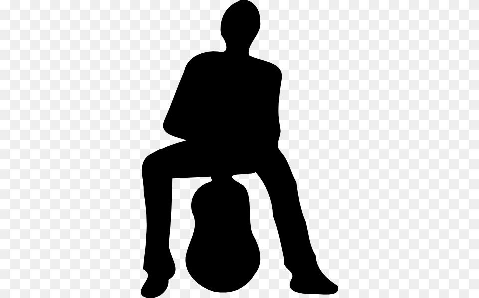 Shaow Clipart Guitar, Silhouette, Adult, Male, Man Free Png