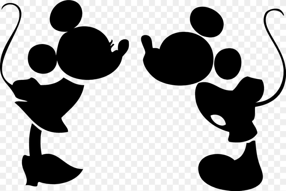 Shaow Clipart Mickey Mouse, Silhouette, People, Person Free Png Download