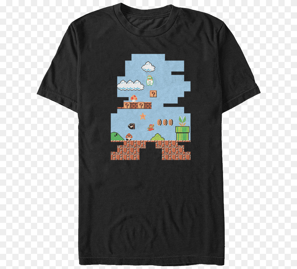 Shape Of Super Mario T Shirt T Shirt Frikis Mario Bros, Clothing, T-shirt Free Transparent Png