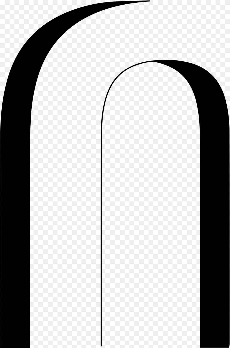 Shape Shapes Black Bend Arch Curve Freetoedit Arch, Gray Png