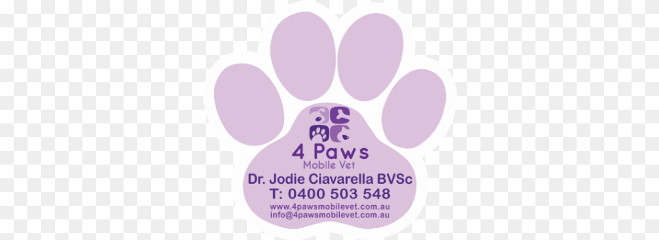 Shaped Fridge Magnets Paw Print 55mm X 52mm Paw, Advertisement, Poster, Purple, Paper Free Transparent Png
