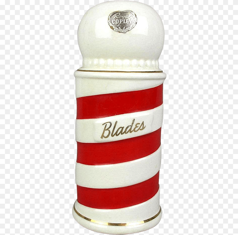 Shaped Like A Red And White Barber Pole Bottle, Art, Pottery, Porcelain, Jar Free Png