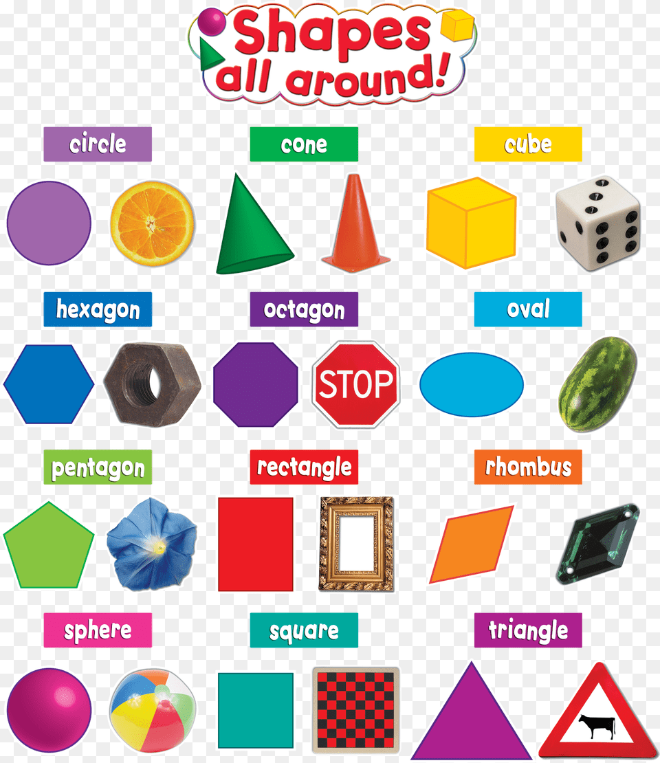 Shapes All Around Mini Bulletin Board Pentagon Shape Around Us, Citrus Fruit, Food, Fruit, Orange Free Png Download