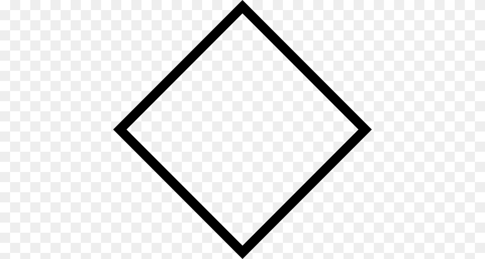 Shapes Rhombus Shape Outline Symbology Rhomb Geometrical, Gray Png Image