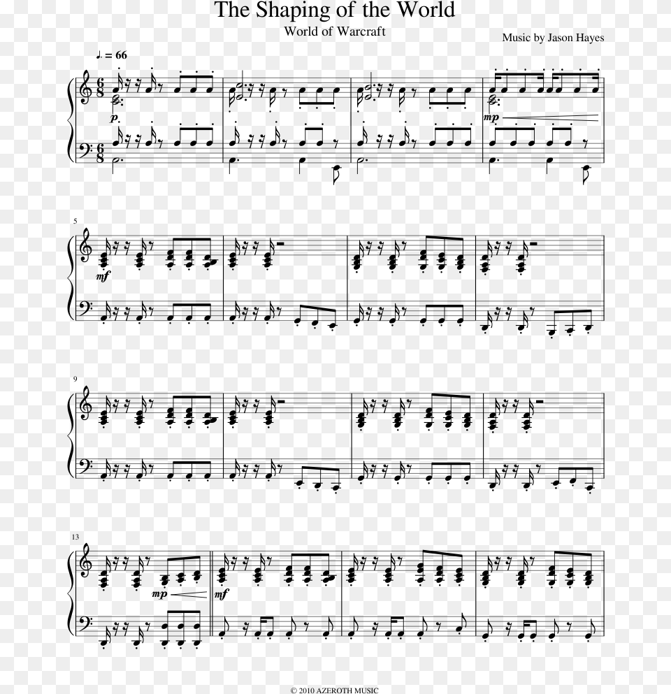 Shaping Of The World Sheet Music, Gray Png Image