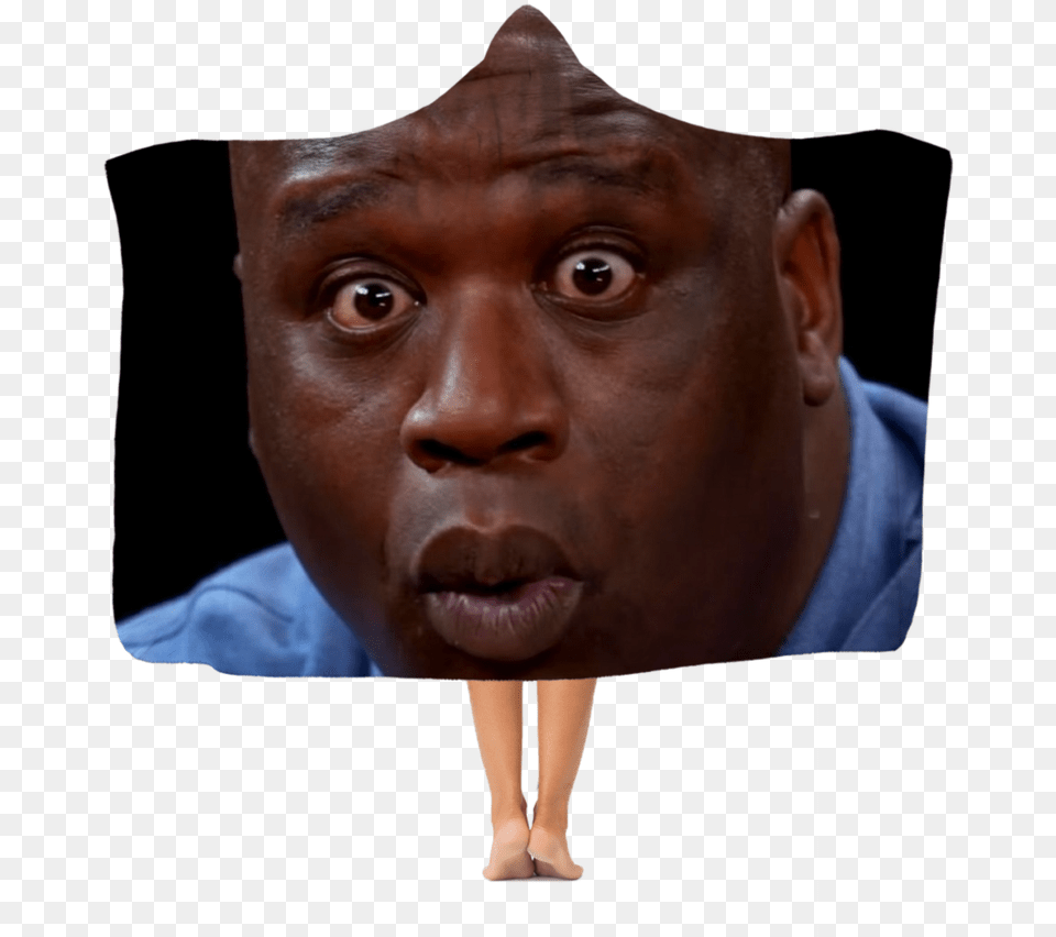 Shaquille O Neal Eating Hot Wings Classic Adult Hooded Shaq O Neal Face, Head, Person, Male, Man Free Transparent Png