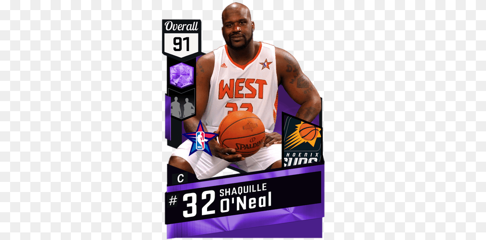 Shaquille O39neal Amethyst Card Nba 2k18 Gilbert Arenas, Sport, Advertisement, Ball, Basketball Png