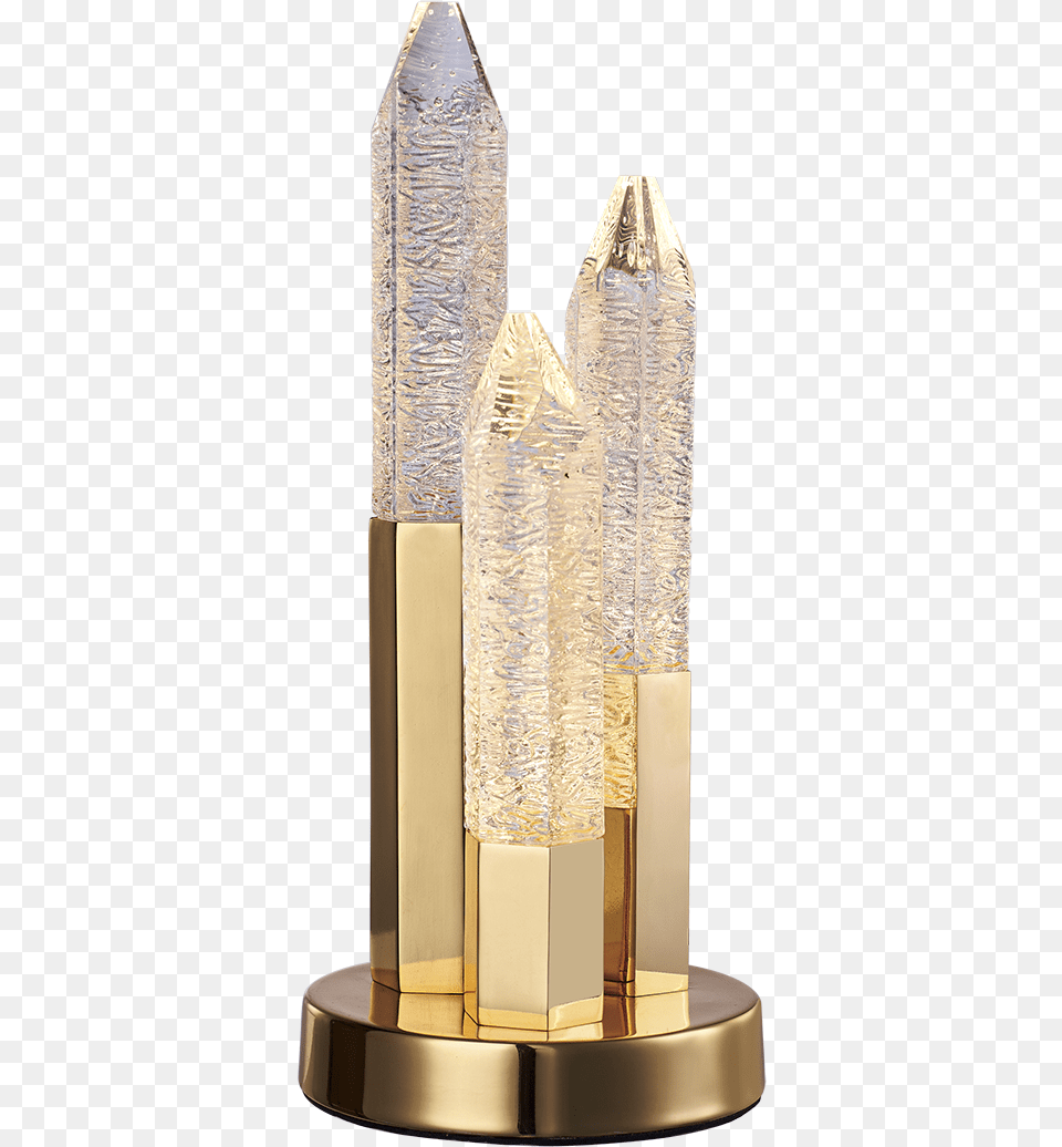 Shard 3 Light Table Lamp In Gold Trophy, Crystal, Mineral, Quartz Free Transparent Png
