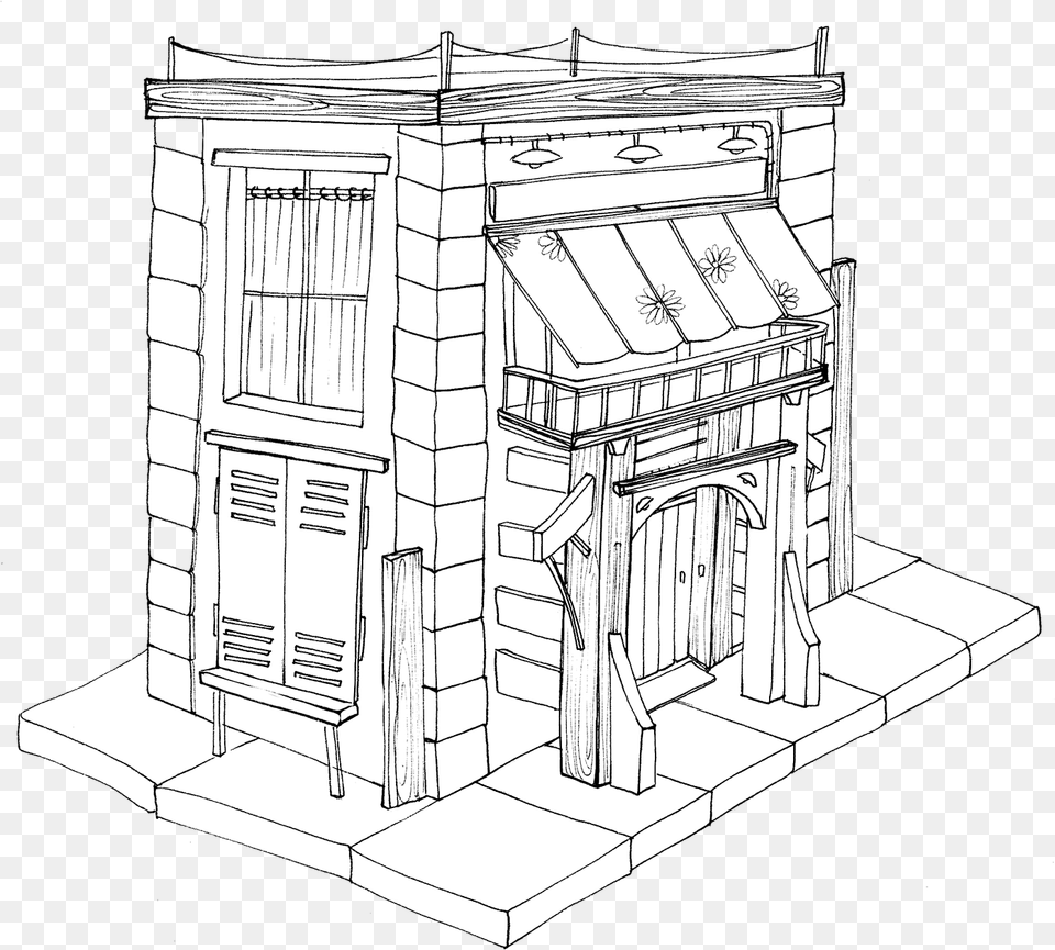 Share Architecture, Art, Drawing, Newsstand, Shop Free Transparent Png