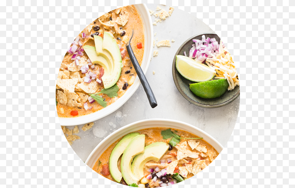 Share Article Creamy Chicken Tortilla Soup On Superfood, Dish, Food, Meal, Bowl Free Png