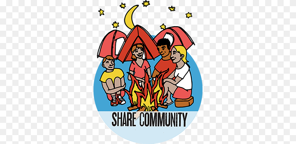 Share In The Community Vibes Reserve Your Camping Spot Today, Book, Comics, Publication, Baby Free Transparent Png