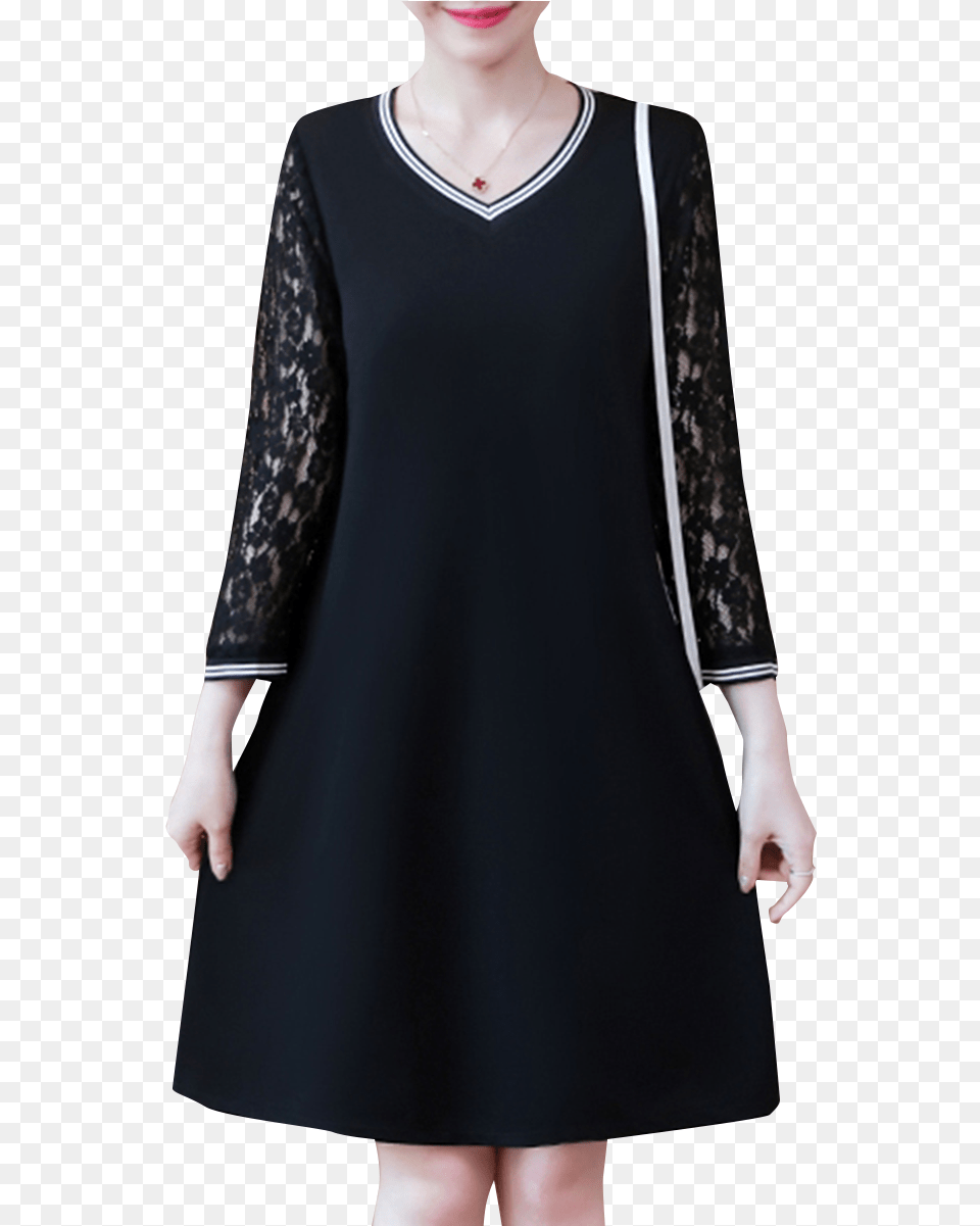 Share Little Black Dress, Clothing, Sleeve, Long Sleeve, Adult Free Transparent Png