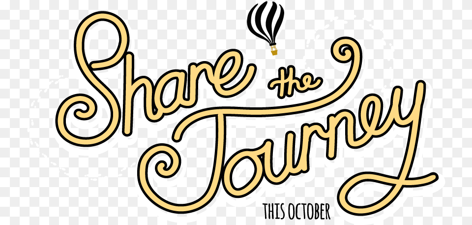 Share The Journey, Calligraphy, Handwriting, Text, Bulldozer Free Png