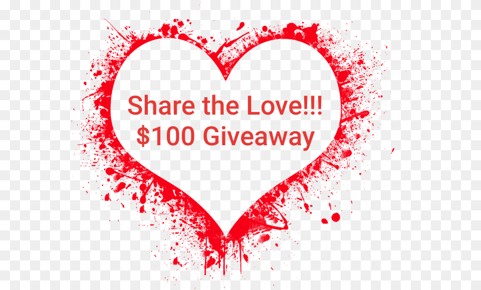Share The Love 100 Giveaway Gorg The Blacksmith Vector Heart Splash Free Png