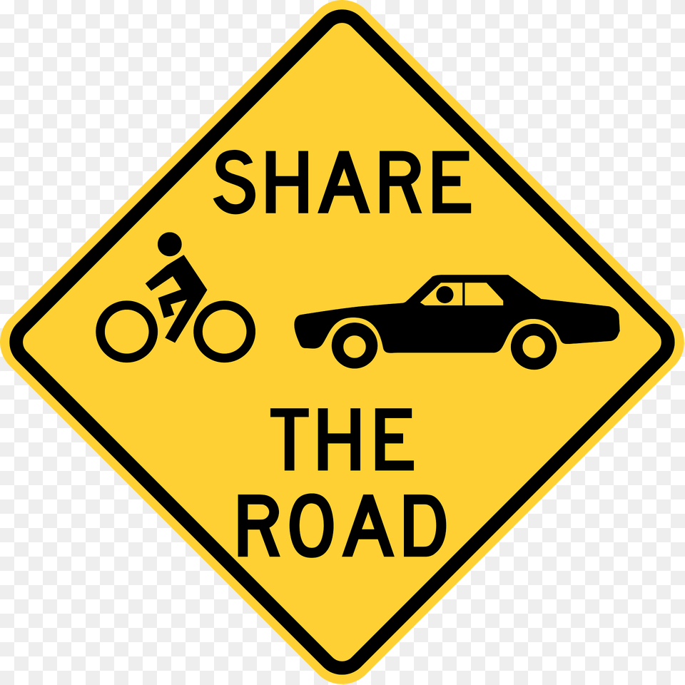 Share The Road Pennsylvania Clipart, Sign, Symbol, Car, Road Sign Free Png Download