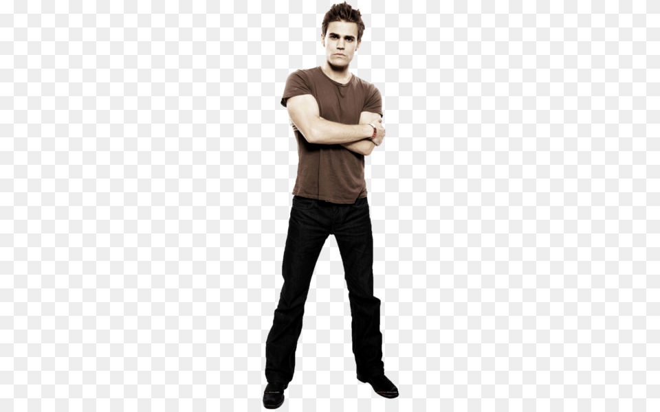 Share This Full Body Paul Wesley, Body Part, T-shirt, Standing, Portrait Free Png Download