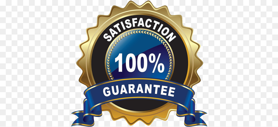 Share This Image 100 Satisfaction Guarantee Logo Badge, Symbol, Factory, Architecture Free Transparent Png