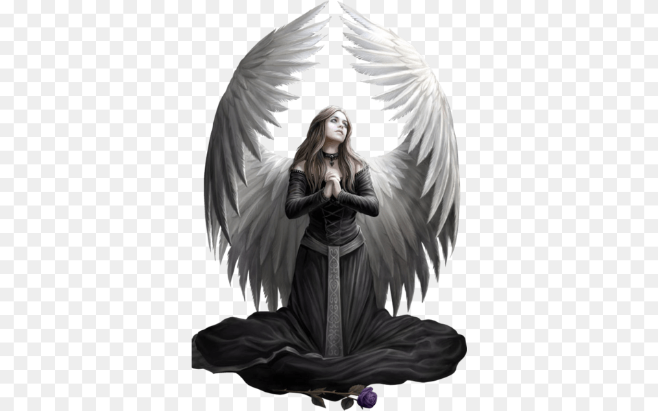 Share This Image Anne Stokes Greeting Cards Prayer For The Fallen, Angel, Adult, Bride, Female Free Png