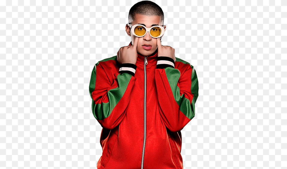 Share This Image Bad Bunny, Jacket, Clothing, Coat, Face Free Transparent Png