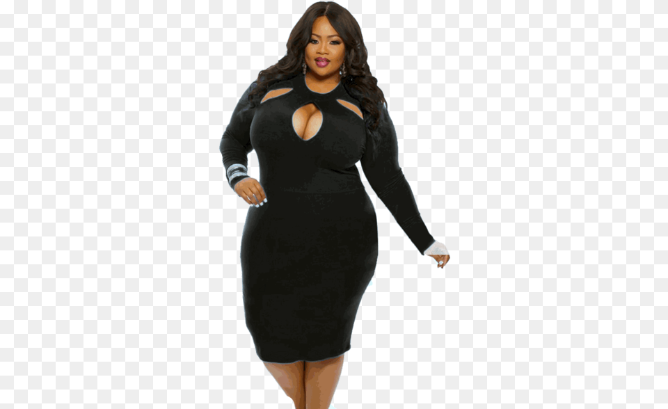 Share This Black Plus Size Women, Adult, Sleeve, Person, Long Sleeve Png Image