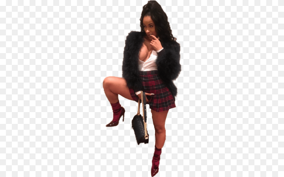 Share This Image Cardi B, Clothing, Footwear, Skirt, Shoe Png