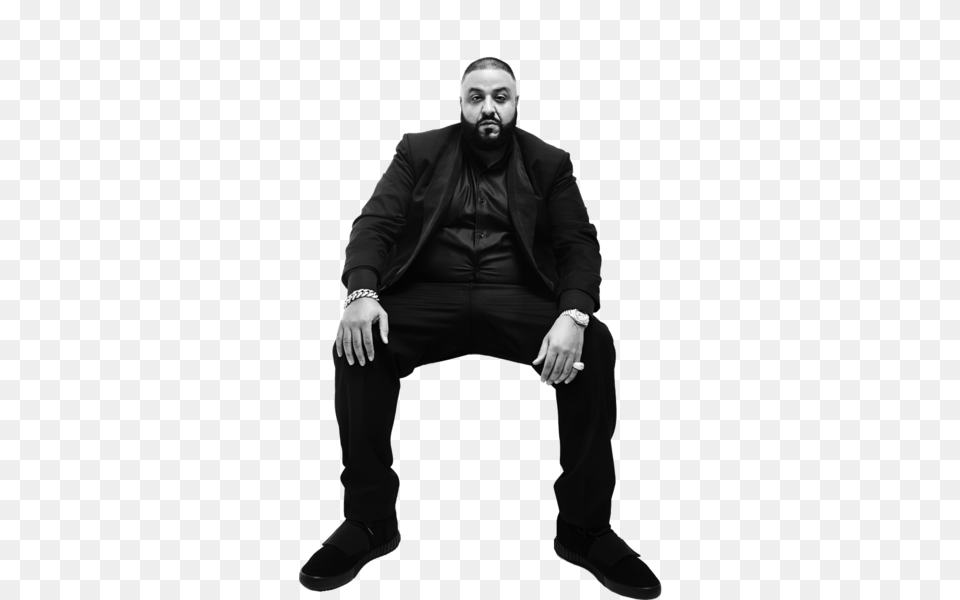 Share This Dj Khaled All Black, Adult, Portrait, Photography, Person Png Image