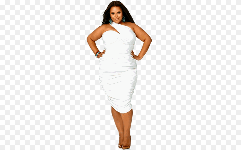 Share This Image Fat Woman In White Dress, Adult, Person, Gown, Formal Wear Free Transparent Png