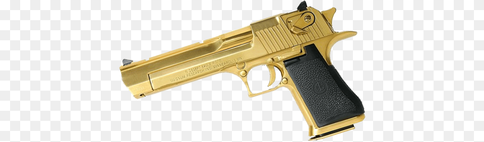 Share This Image Golden Desert Eagle, Firearm, Gun, Handgun, Weapon Free Png