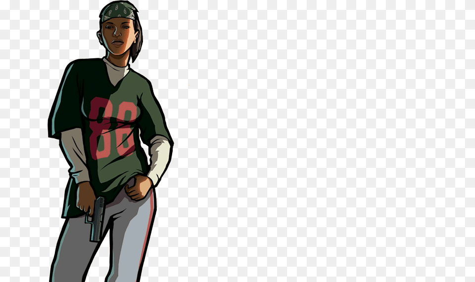 Share This Image Gta Sa Denise Robinson, Adult, Person, People, Man Free Transparent Png