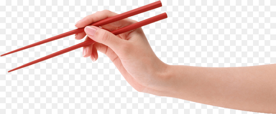 Share This Image Hand Holding Chopsticks, Food, Arrow, Weapon Free Png Download