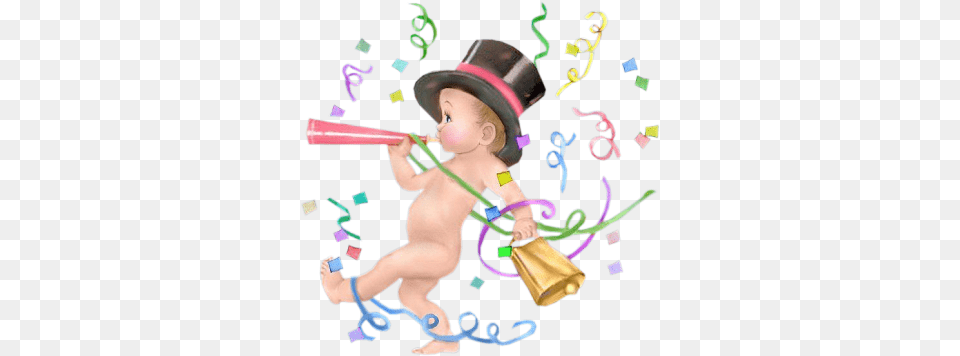 Share This Image Happy New Year 2011 Baby, Person, Clothing, Hat, People Free Png Download