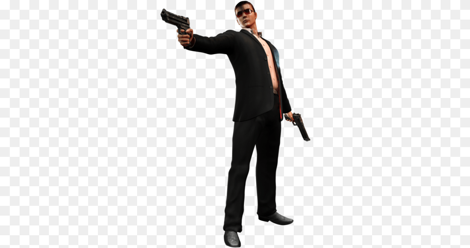 Share This Man Pointing Gun, Weapon, Clothing, Firearm, Formal Wear Png Image