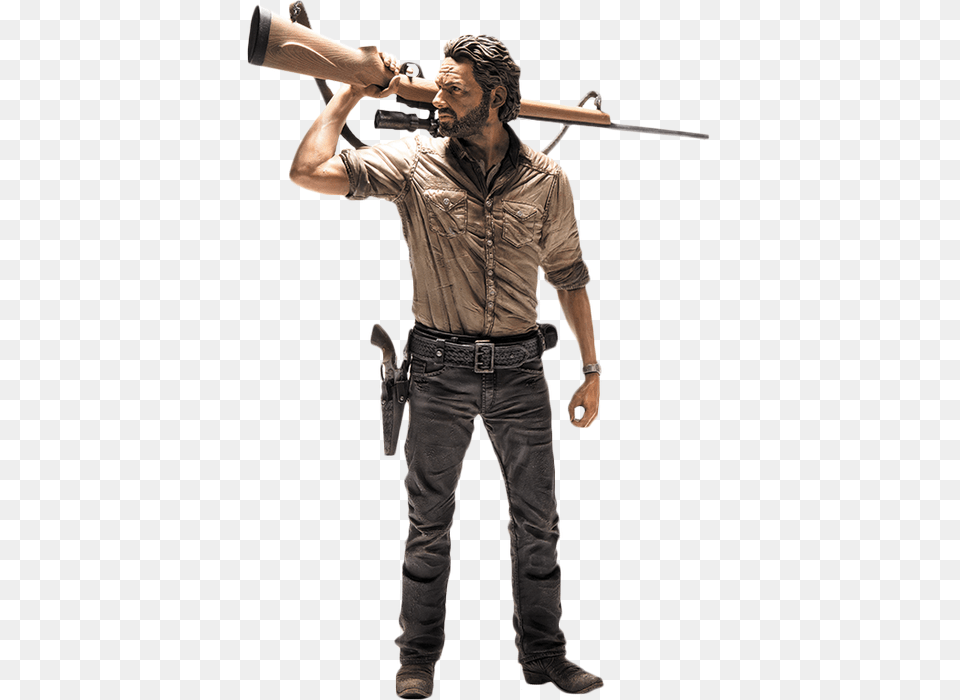 Share This Mcfarlane Toys The Walking Dead Rick Grimes Action, Clothing, Pants, Adult, Photography Png Image