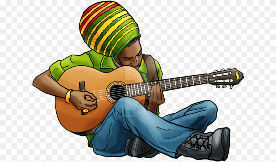 Share This Reggae Drawings, Leisure Activities, Person, Performer, Guitar Png Image