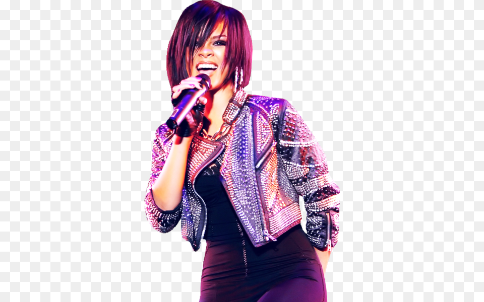Share This Image Rihanna Singing Transparent, Adult, Solo Performance, Person, Performer Free Png