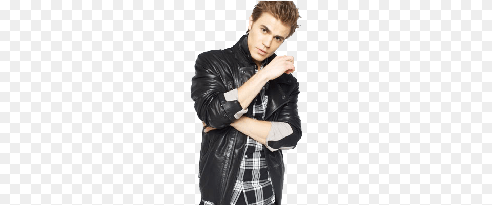 Share This Stefan Vampire Diaries White Background, Clothing, Coat, Jacket, Adult Png Image